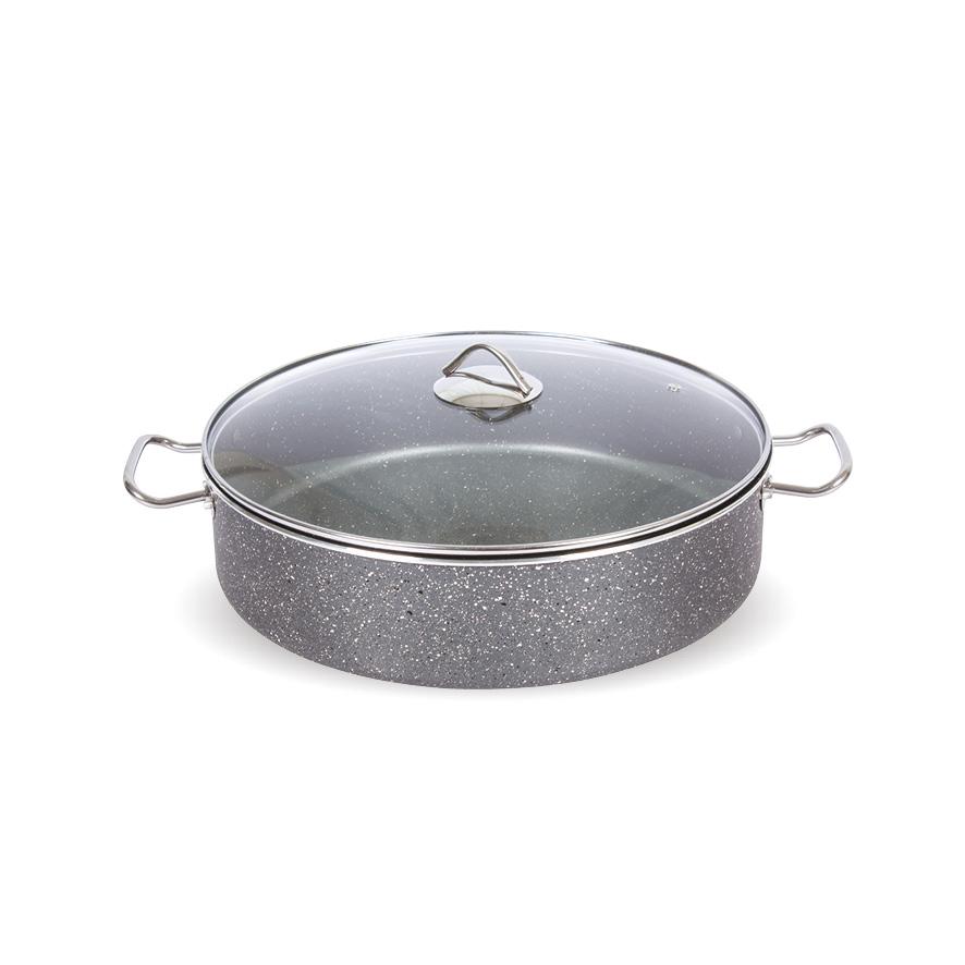Industrial Granite Shallow Cooking Pot 38 cm PGI Houseware
