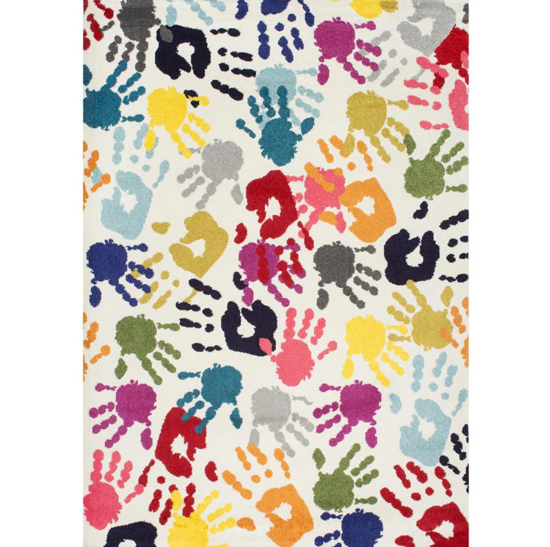 nuLOOM Pinkie Handprint Multi 10 ft. x 14 ft. Indoor Area Rug