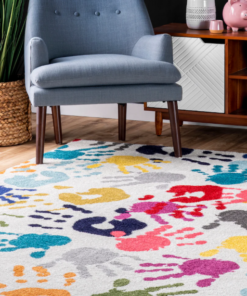 Alternative view of nuLOOM Pinkie Handprint Multi 10 ft. x 14 ft. Indoor Area Rug