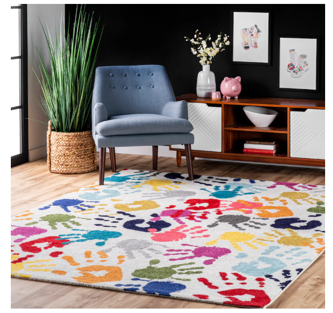 nuLOOM Pinkie Handprint Multi 10 ft. x 14 ft. Indoor Area Rug - Image 3