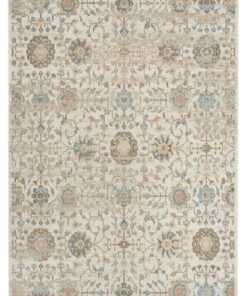 Nourison 6.7x9 (ft) Persian‑Inspired Beige Washable Rug