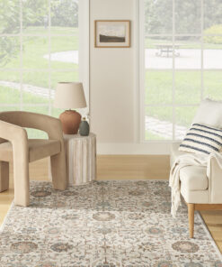 Alternative view of Nourison 6.7x9 (ft) Persian‑Inspired Beige Washable Rug