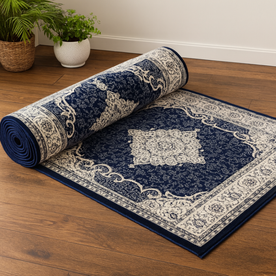 Pearl Navy 0102A Rolled Runner