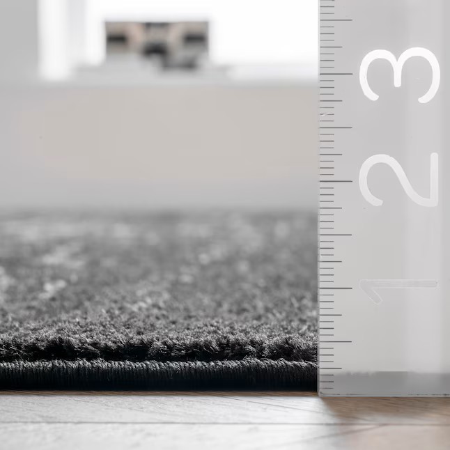 nuLOOM Smoky 7'6'' x 9'6'' (ft) Loomed Polypropylene Black Medallion Oriental Area rug - Image 6