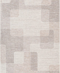 Terrace 50005X indoor-outdoor rug full view with neutral pattern