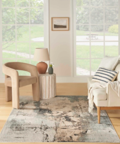 Alternative view of Nourison 9x12 (ft) Blue Modern Washable Rug