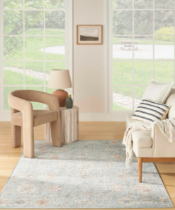 Alternative view of Nourison 9x12 (ft) Persian‑Inspired Blue Washable Rug