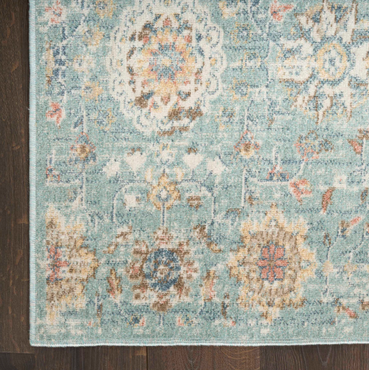 Nourison 9x12 (ft) Persian‑Inspired Blue Washable Rug - Image 5