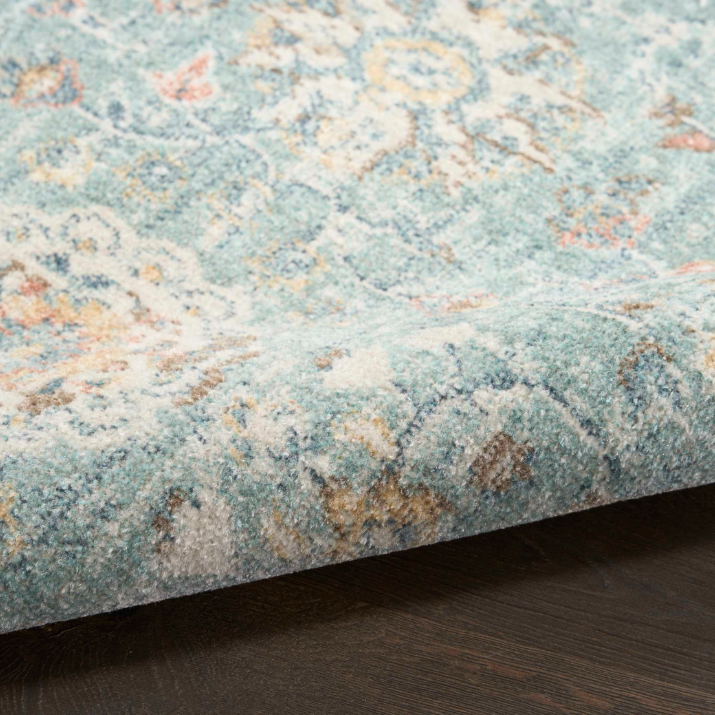Nourison 9x12 (ft) Persian‑Inspired Blue Washable Rug - Image 6