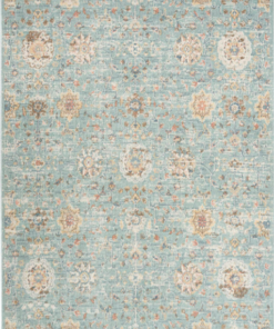 Nourison 9x12 (ft) Persian‑Inspired Blue Washable Rug