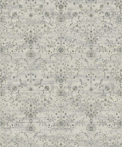 Agra 57132 area rug full view with floral medallion design
