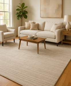 8x11 modern rug styled in a spacious living or dining room