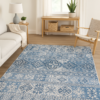 Contemporary area rug styled in a modern living space