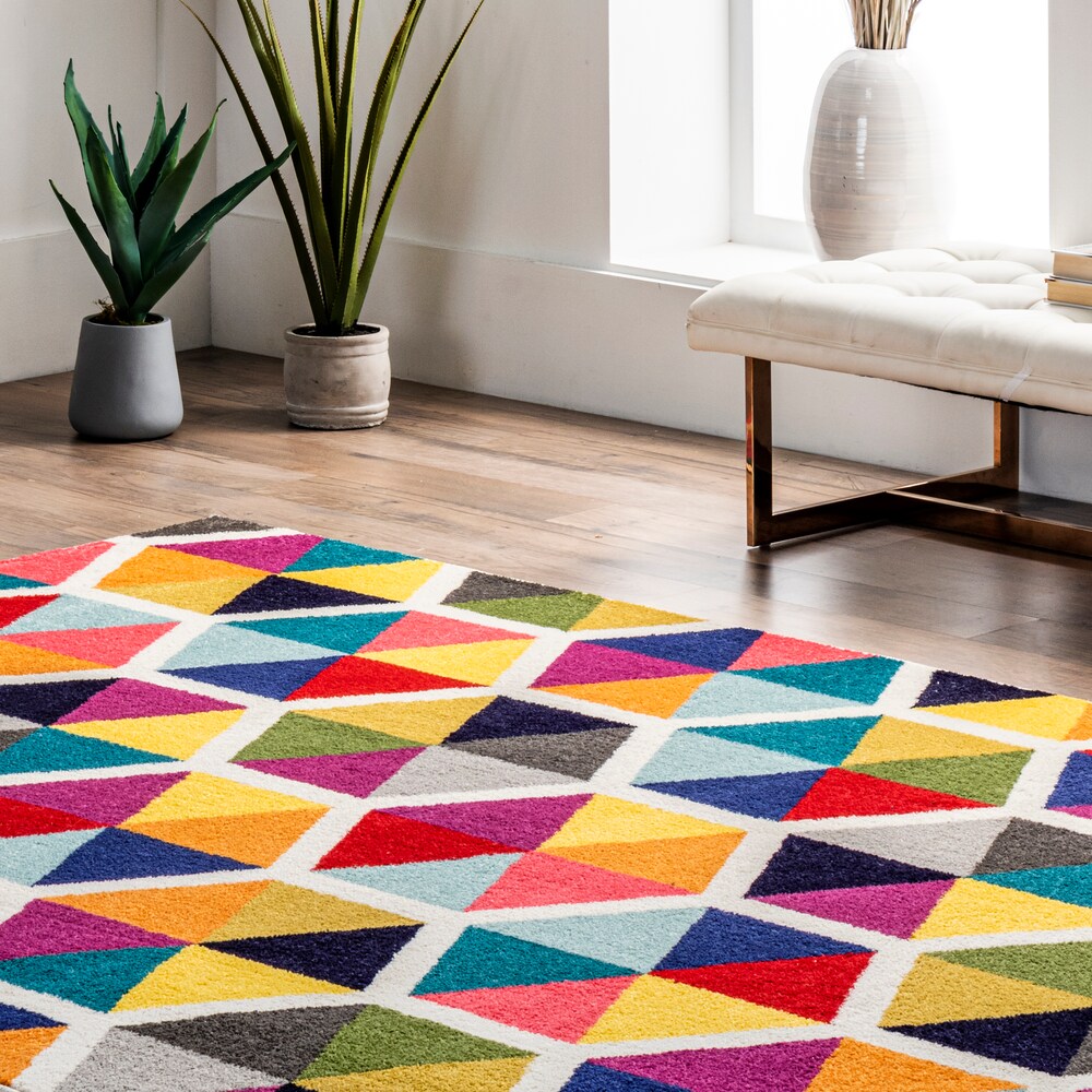 nuLOOM Maris Triangles Multi 9 ft. x 12 ft. Indoor Area Rug - Image 3