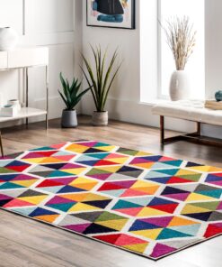 Alternative view of nuLOOM Maris Triangles Multi 9 ft. x 12 ft. Indoor Area Rug
