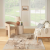 Nourison 6.7x9 (ft) Mocha Modern Washable Rug - Image 3