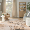 Nourison 6.7x9 (ft) Mocha Modern Washable Rug - Image 2