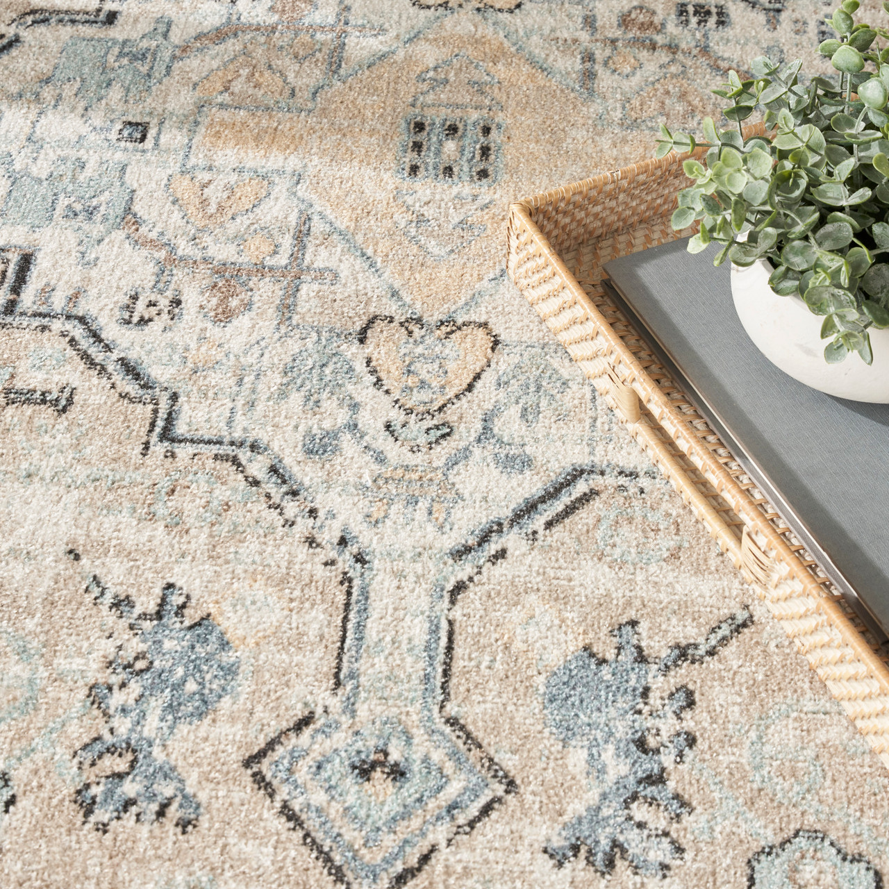Oushak 9x12 (ft) Mist Grey Heritage Rug - Image 2